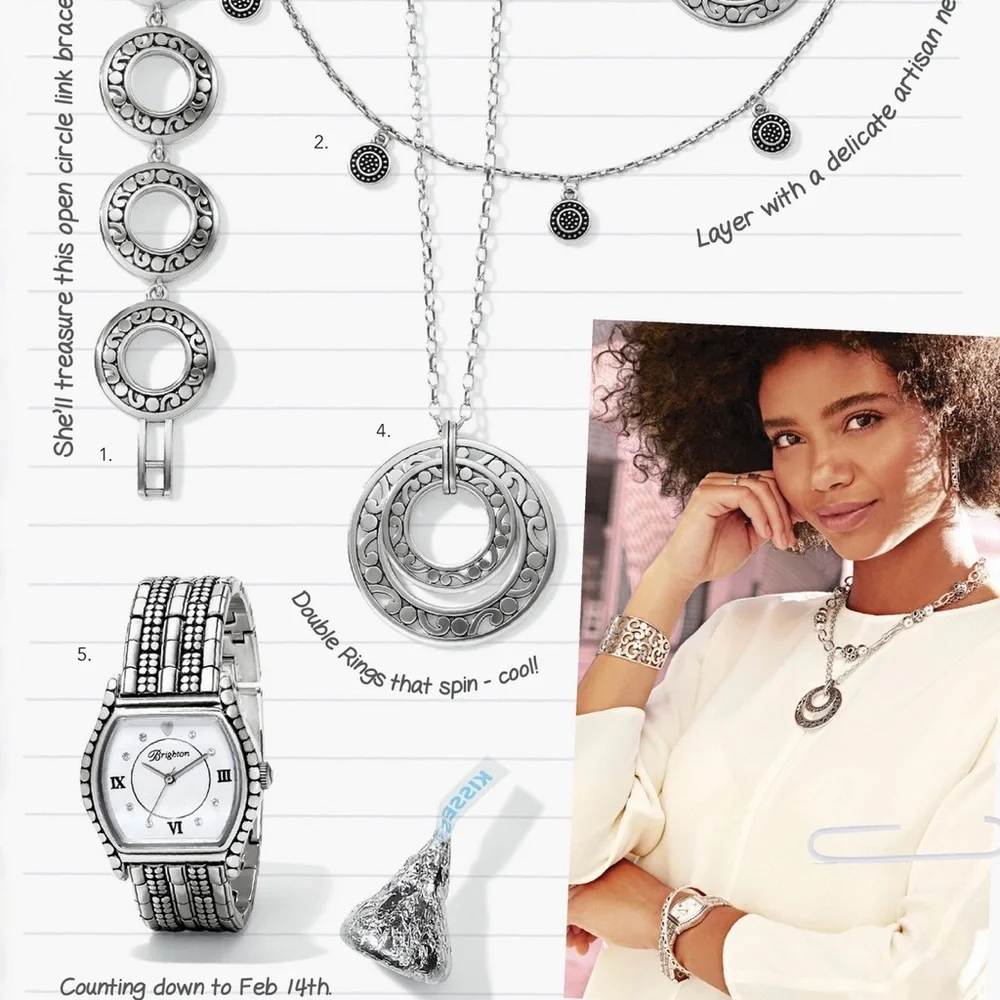 BRIGHTON Contempo Open Ring Convertible Long Necklace • JM3970 • Spin Rings - Picture 10 of 14